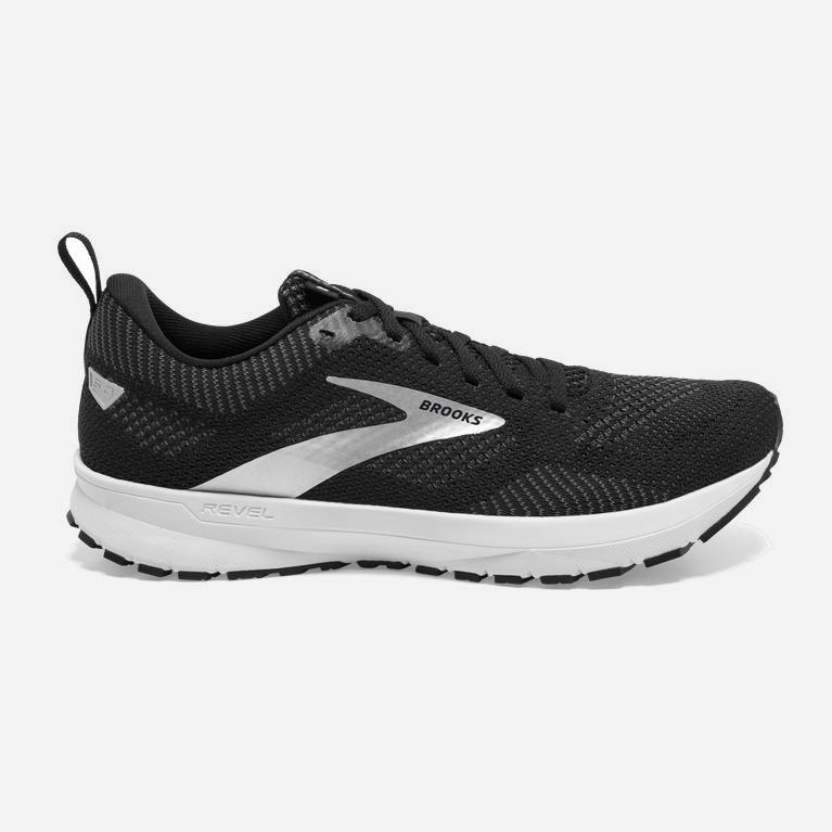 Brooks Revel 5 Womens Performance Road Running Shoes - Black/Metallic/White - Philippines (582736UMJ